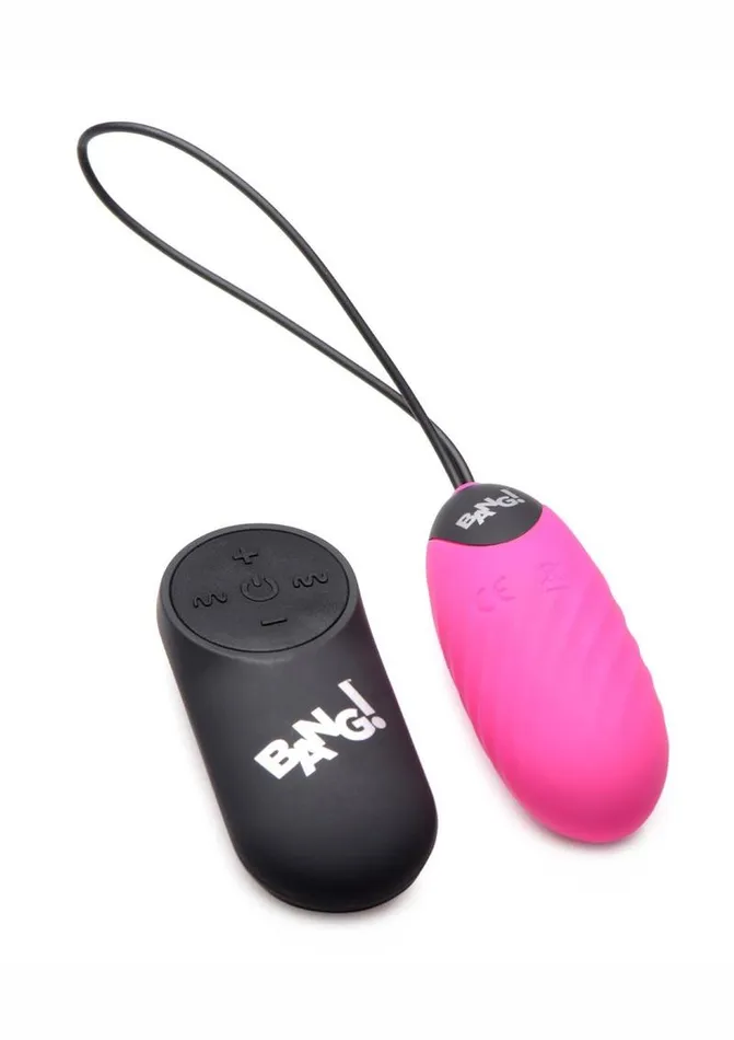 BANG Bang 28x Swirl Rechargeable Silicone Egg with Remote Control Female Sex Toys BANG Bang 28x Swirl Rechargeable Silicone Egg with Remote Control Female Sex Toys