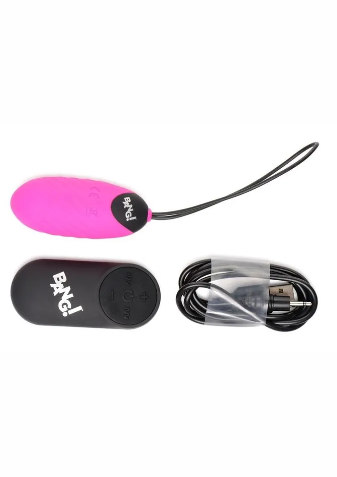BANG Bang 28x Swirl Rechargeable Silicone Egg with Remote Control Female Sex Toys