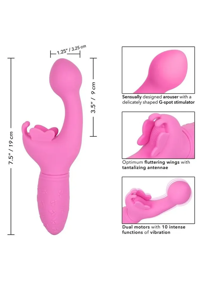 Butterfly Kiss Female Sex Toys Butterfly Kiss Rechargeable Silicone Dual Vibrator