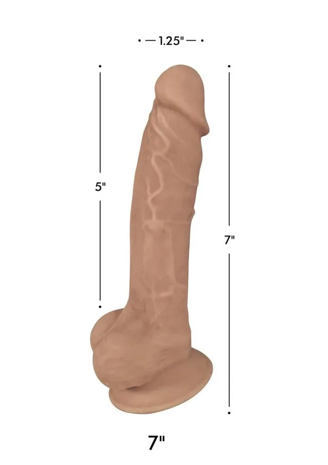 Dildos FleshStixxx Fleshstixxx Dual Density Silicone Bendable Dong with Balls