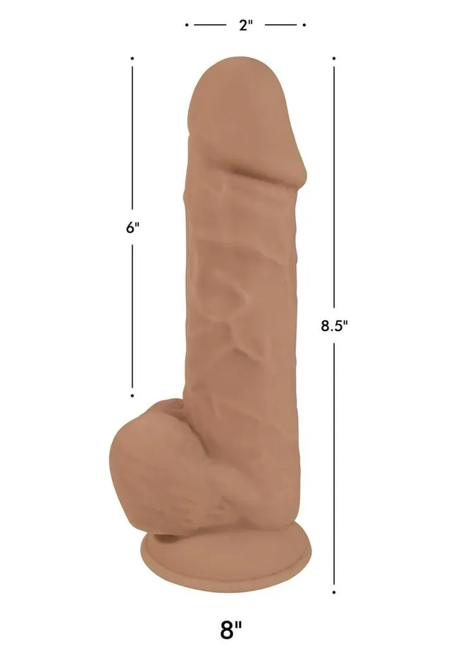 Dildos FleshStixxx Fleshstixxx Dual Density Silicone Bendable Dong with Balls