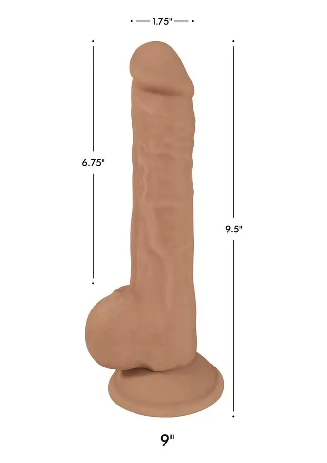 Dildos FleshStixxx Fleshstixxx Dual Density Silicone Bendable Dong with Balls