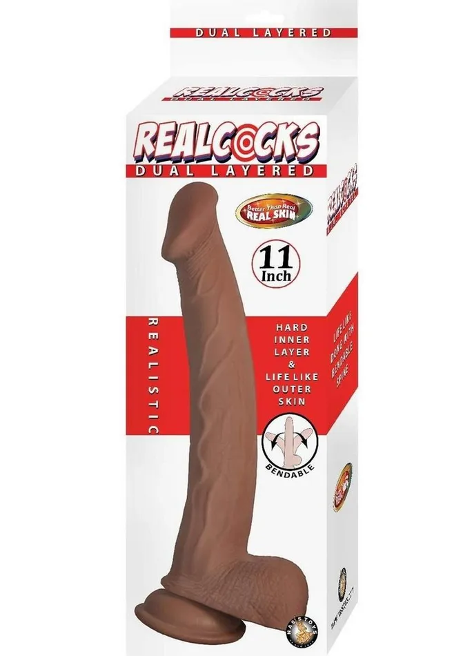 Dildos Realcocks Dual Layered Bendable Dildo Realcocks