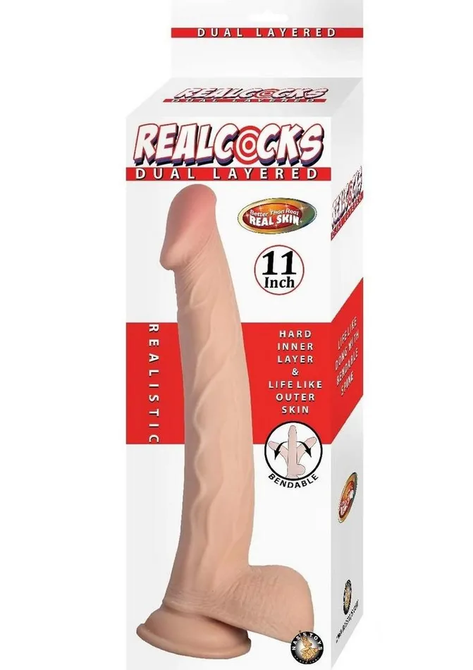 Dildos Realcocks Dual Layered Bendable Dildo Realcocks