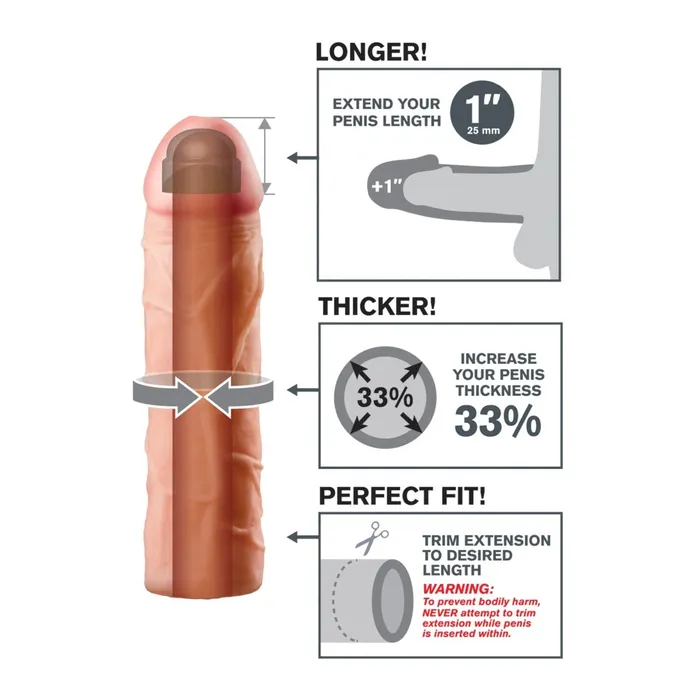 Fantasy XTensions Perfect 1 Inch Penis Extender Pink Fantasy XTensions Anal