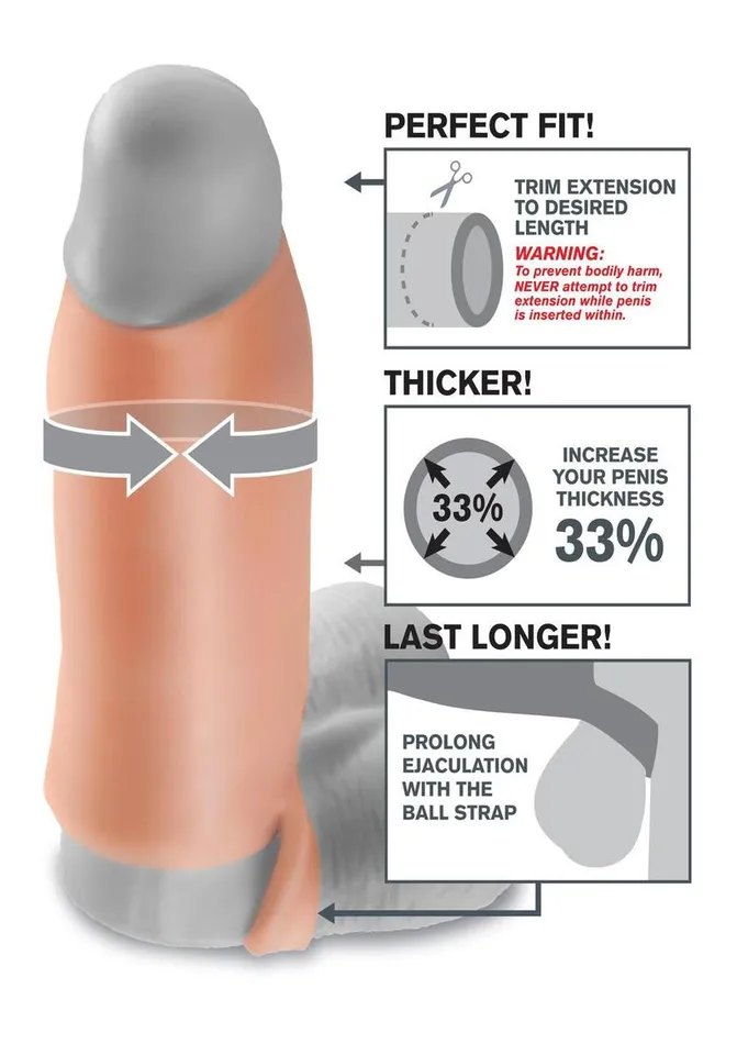 Fantasy XTensions Real Feel Enhancer XL Girth Enhancement Sleeve Fantasy XTensions Male Sex Toys Fantasy XTensions Real Feel Enhancer XL Girth Enhancement Sleeve Fantasy XTensions Male Sex Toys