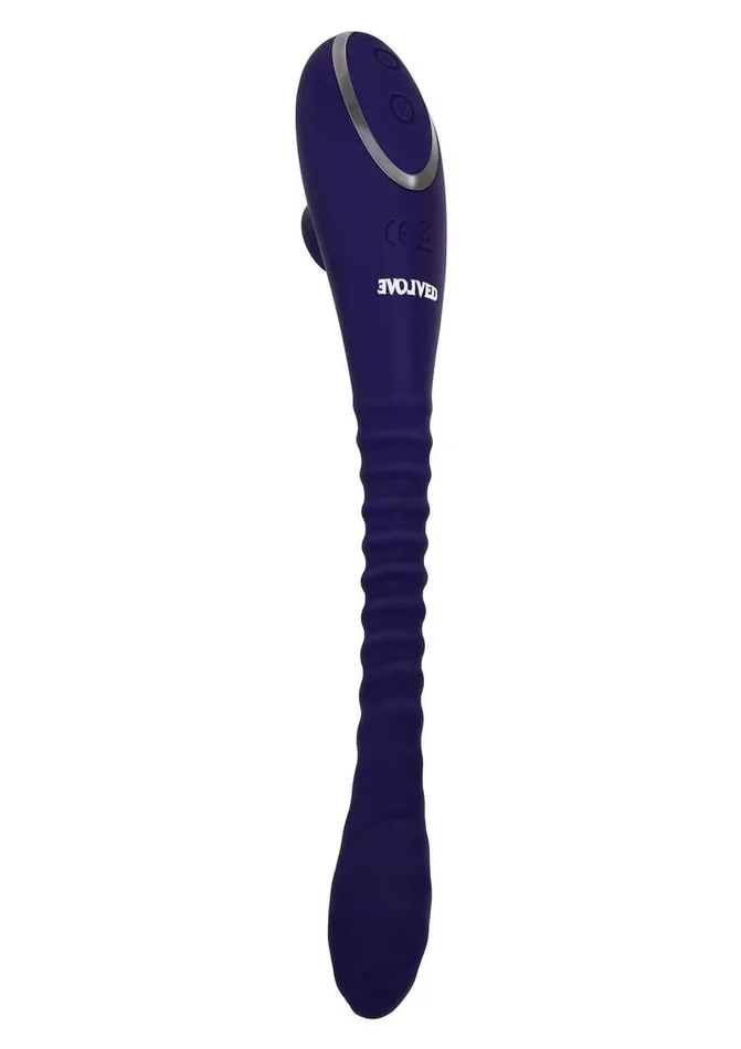 Female Sex Toys Evolved Bendable Sucker Dual End Silicone Rechargeable Vibrator