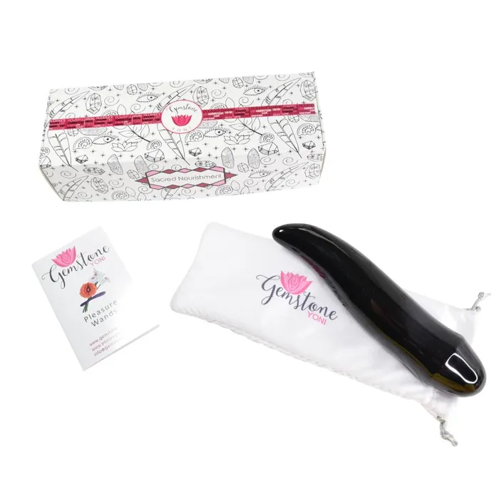 Gemstone Yoni Vibrators Obsidian Phallus Yoni Wand