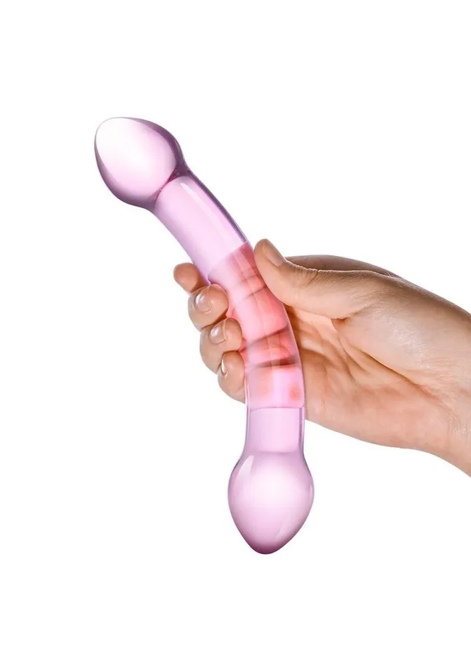 Glas Double Trouble Purple Dildo Glas Dildos