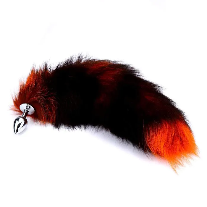 Love Plugs Anal Black Orange Cat Tail Plug 16 Love Plugs Anal Black Orange Cat Tail Plug 16