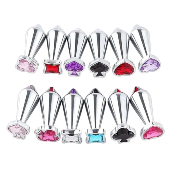 Love Plugs Anal Black Spade Flared Plug Shaped Jewel Accessory