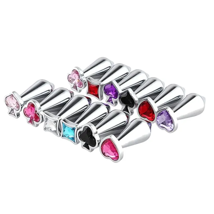 Love Plugs Anal Black Spade Flared Plug Shaped Jewel Accessory