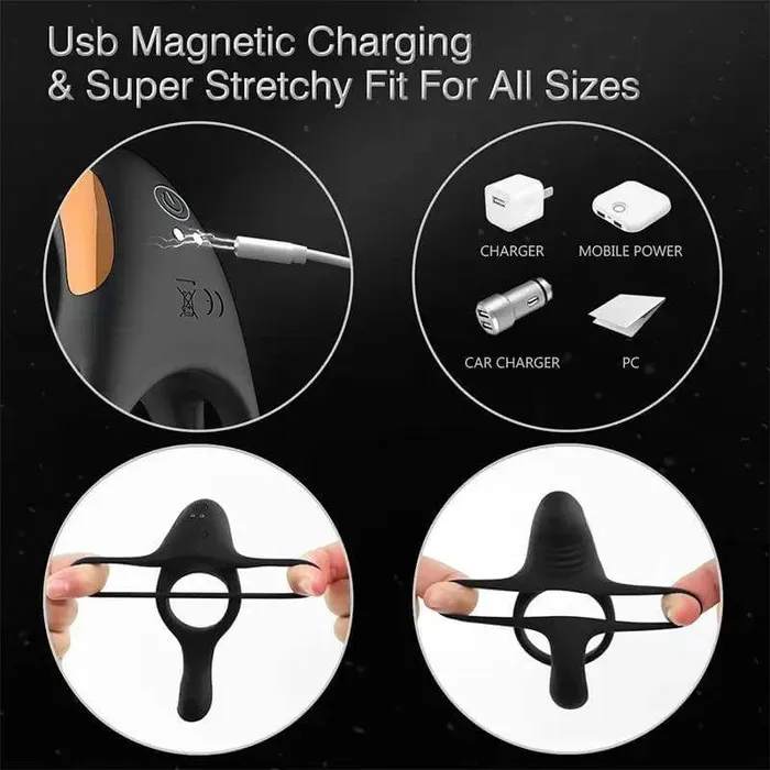 Male Sex Toys Adjustable Vibrating Cock Ring Inyarose