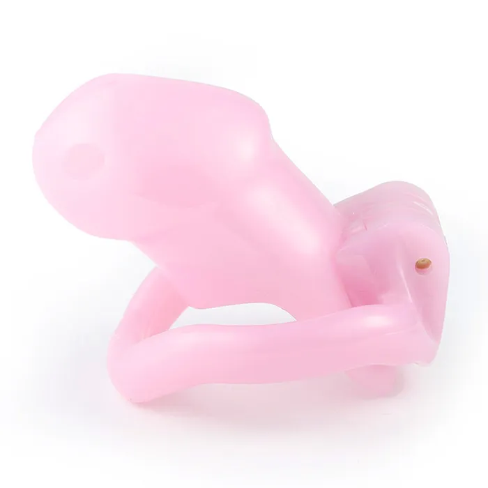 Male Sex Toys Love Plugs Pink Silicone Chastity Cage