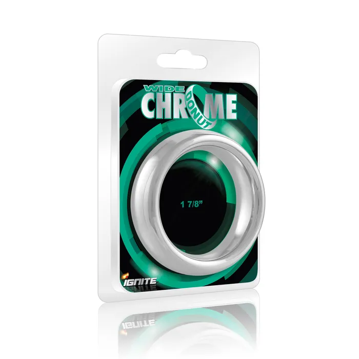 Male Sex Toys SI Novelties Si95029 COCK RING WIDE CHROME DONUT 188in48mm