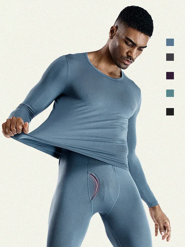 mysite Mens Ultra Soft Base Layer Thermal Underwear Set Male Sex Toys