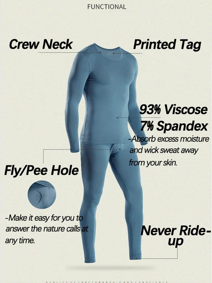 mysite Mens Ultra Soft Base Layer Thermal Underwear Set Male Sex Toys