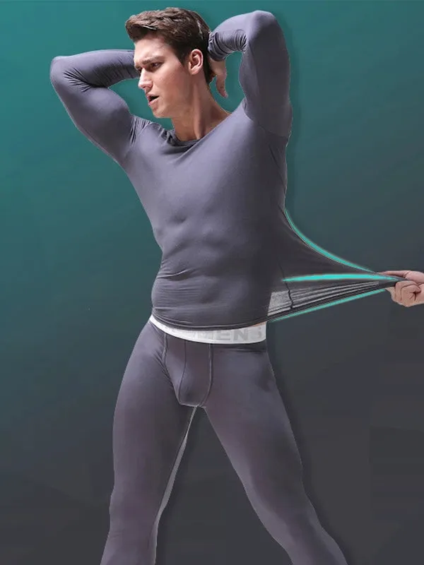 mysite Mens Ultra Soft Base Layer Thermal Underwear Set Male Sex Toys
