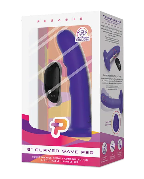 Open Desires Female Sex Toys Pegasus 6 Rechargeable Curved Wave Peg wAdjustable Harness Remote Purple Open Desires Female Sex Toys Pegasus 6 Rechargeable Curved Wave Peg wAdjustable Harness Remote Purple