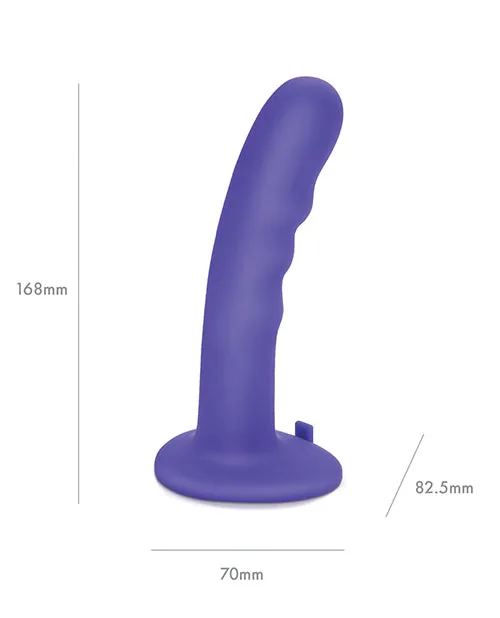 Open Desires Female Sex Toys Pegasus 6 Rechargeable Curved Wave Peg wAdjustable Harness Remote Purple