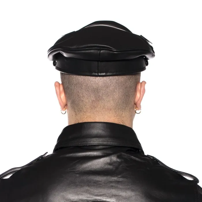 Prowler RED Leather Military Cap Black Prowler RED Restraints