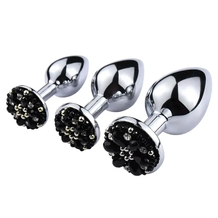 Rhinestone Stretching Anal Training Set 3 Piece Love Plugs Anal