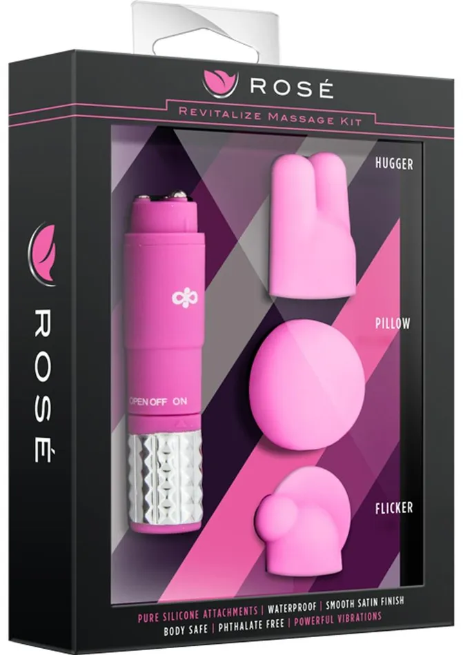 Rose Rose Revitalize Massage Kit with Silicone Attachments Couples