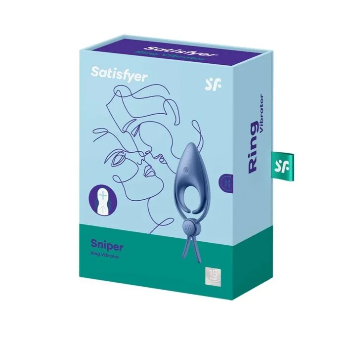 Satisfyer Sniper Vibrating Cock Ring Blue Satisfyer Couples