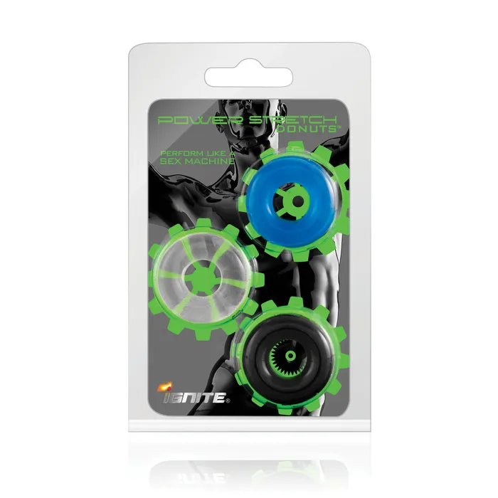 Si95000 COCK RINGS POWER STRETCH DONUTS 1 BLACK 1 CLEAR 1 BLUE SI Novelties Anal Si95000 COCK RINGS POWER STRETCH DONUTS 1 BLACK 1 CLEAR 1 BLUE SI Novelties Anal