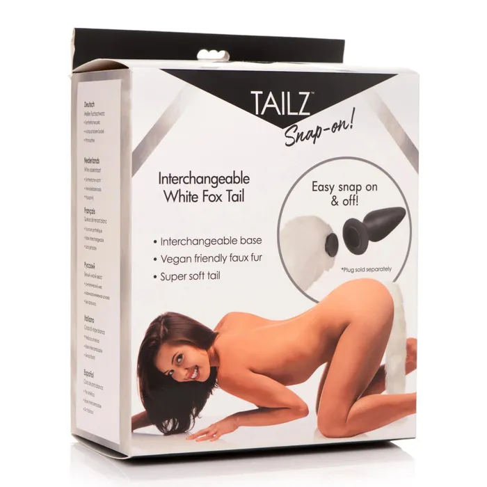 Tailz Tailz SnapOn Interchangeable White Fox Tail White Female Sex Toys Tailz Tailz SnapOn Interchangeable White Fox Tail White Female Sex Toys