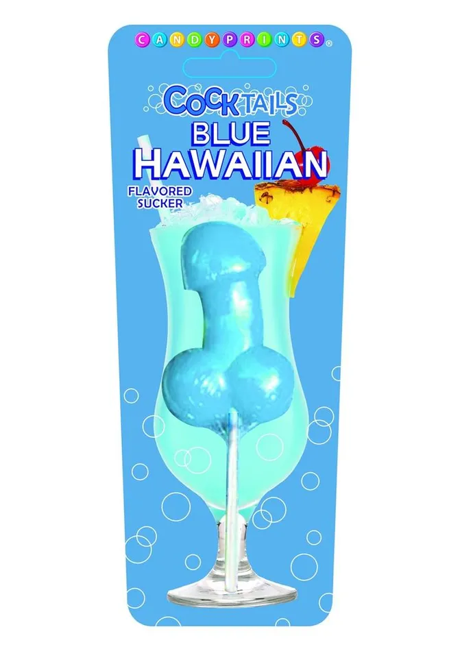 Vibrators Candyprints Candy Candyprints Blue Hawaiian Cocktail Sucker
