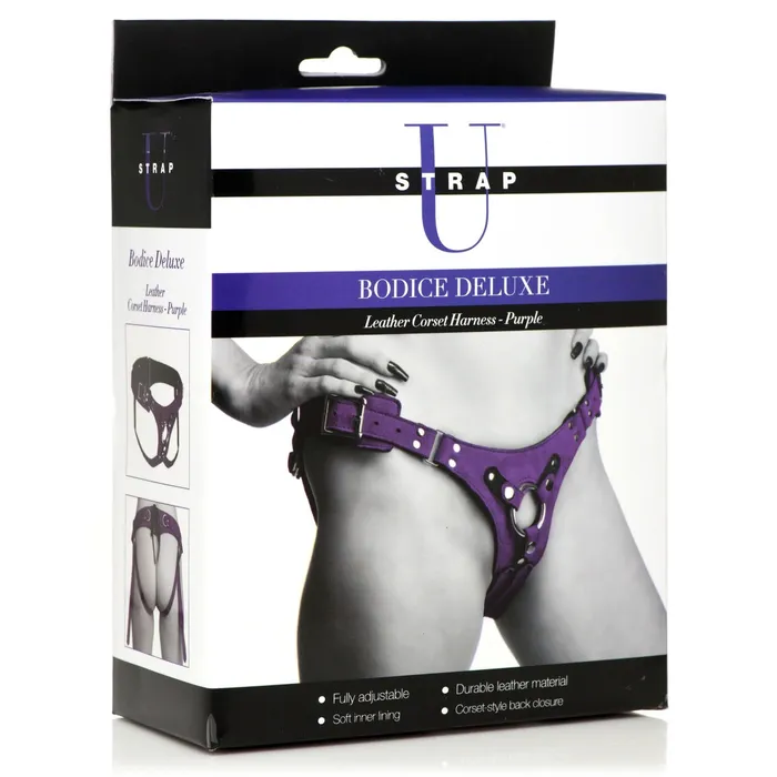 Vibrators Strap U Strap U Bodice Deluxe Leather Corset Harness Purple Vibrators Strap U Strap U Bodice Deluxe Leather Corset Harness Purple