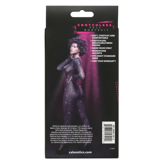 Anal CalExotics Radiance Crotchless Full Body Suit One Size Black
