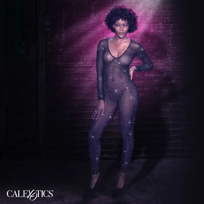 Anal CalExotics Radiance Crotchless Full Body Suit One Size Black Anal CalExotics Radiance Crotchless Full Body Suit One Size Black