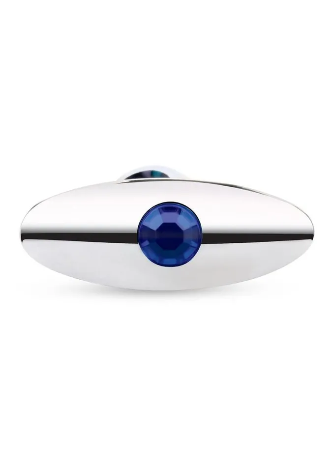Blue Line CandB Gear Anal Blue Line Bling Prostate Massager Plug 25in Stainless