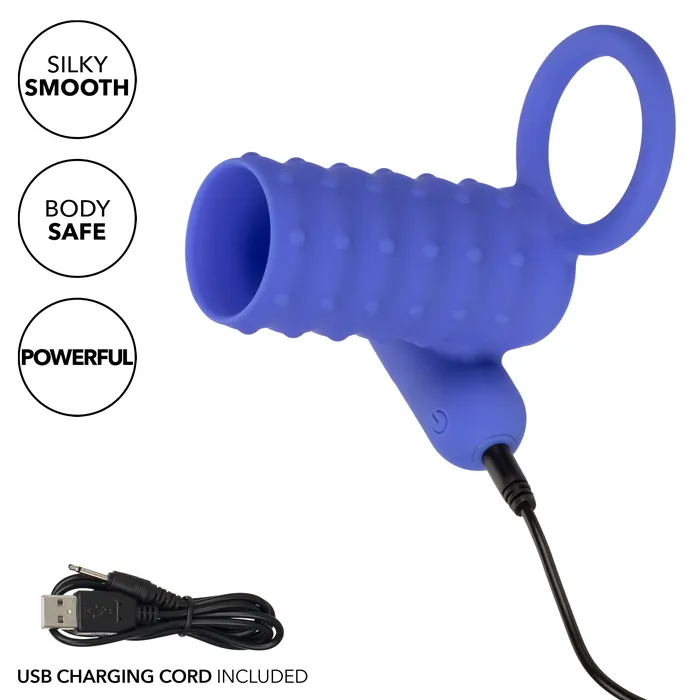 CalExotics Vibrators Silicone Rechargeable Endless Desires Enhancer Blue