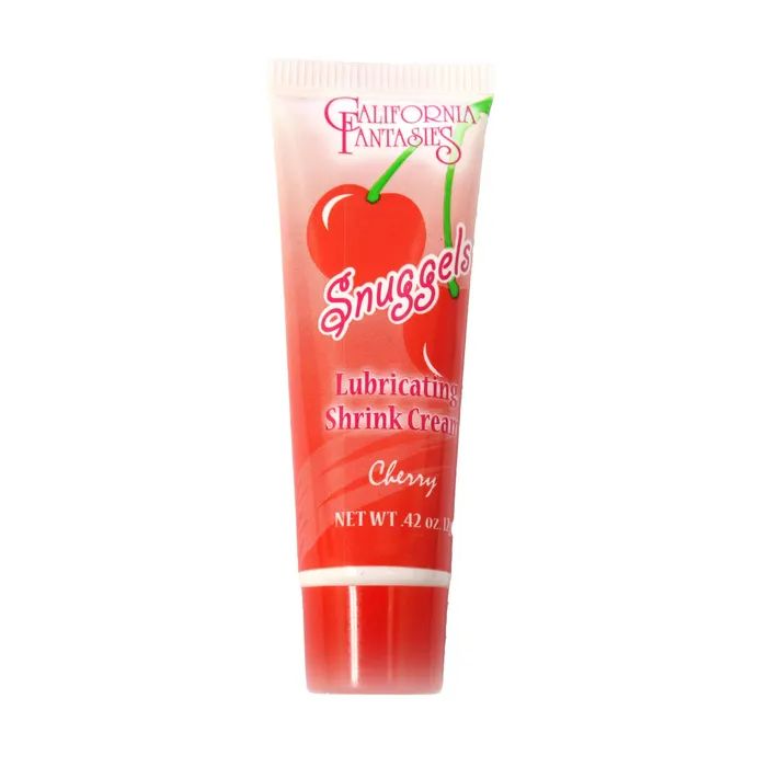 California Fantasies Vibrators Snuggels Lubricating Shrink Cream Cherry 042 Oz Tube Each