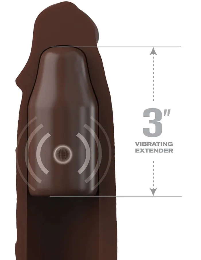 Fantasy XTensions Elite 9 Inch Sleeve Vibrating 3 Inch Plug With Remote Brown Pipedream Male Sex Toys Fantasy XTensions Elite 9 Inch Sleeve Vibrating 3 Inch Plug With Remote Brown Pipedream Male Sex Toys