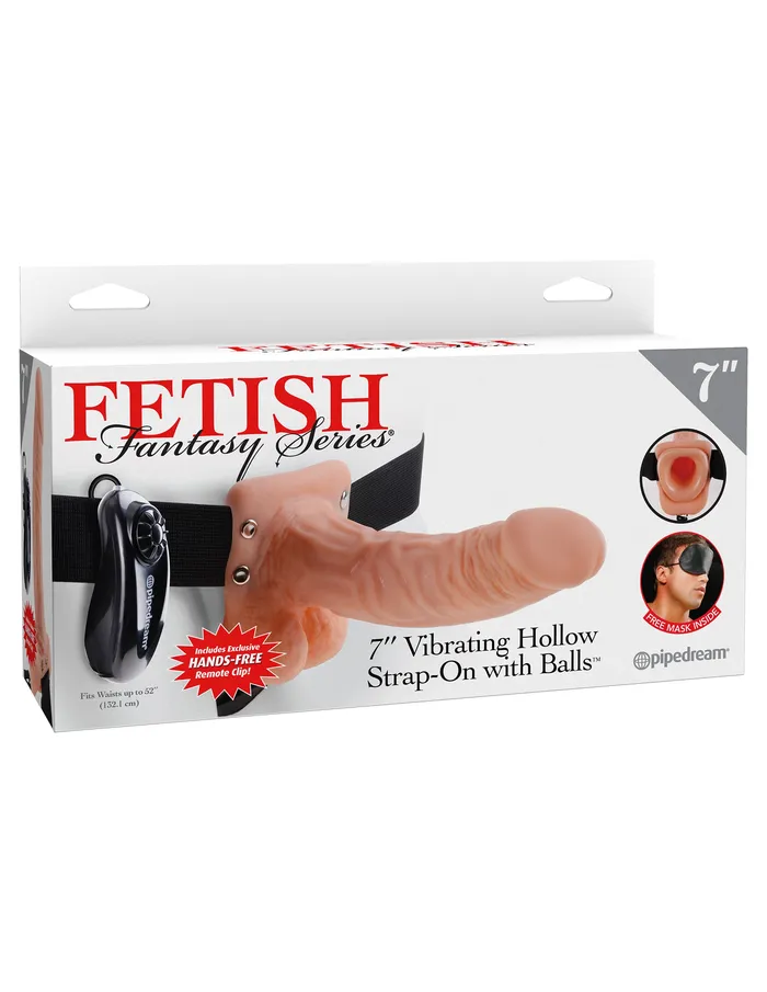 Female Sex Toys Pipedream Fetish Fantasy Series 7Inch Vibrating Hollow Strapon With Balls Flesh Female Sex Toys Pipedream Fetish Fantasy Series 7Inch Vibrating Hollow Strapon With Balls Flesh