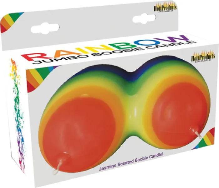 Hott Products Unlimited Anal Rainbow Jumbow Boobie Candle