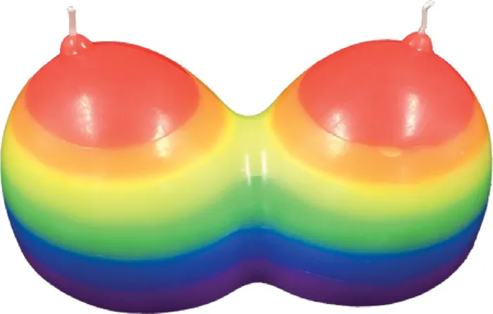Hott Products Unlimited Anal Rainbow Jumbow Boobie Candle