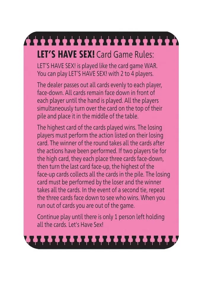 Lets Have Sex Card Game Adult Party and Games Couples
