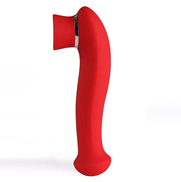 Maia Toys Vibrators Destiny 15Function Rechargeable Vibrating Suction Wand Cherry Red