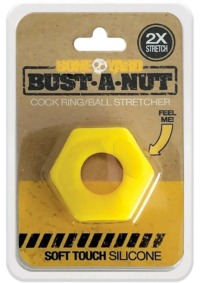 Male Sex Toys Boneyard Boneyard Bust A Nut 2x Stretch Silicone Cock Ring Ball Stretcher