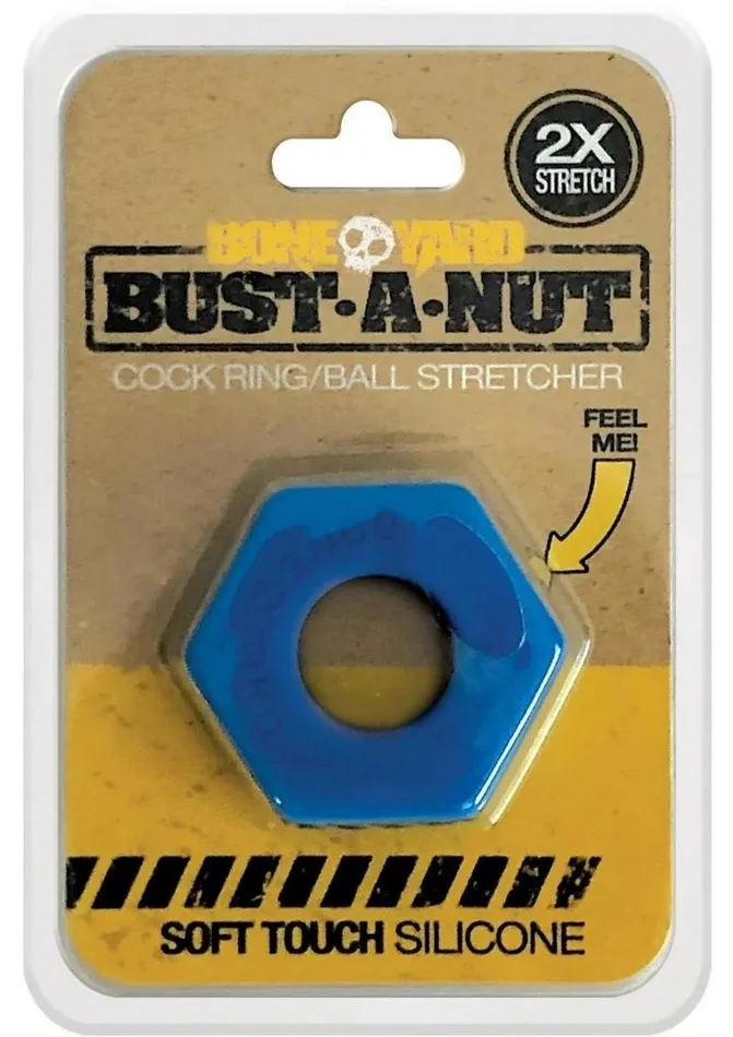 Male Sex Toys Boneyard Boneyard Bust A Nut 2x Stretch Silicone Cock Ring Ball Stretcher