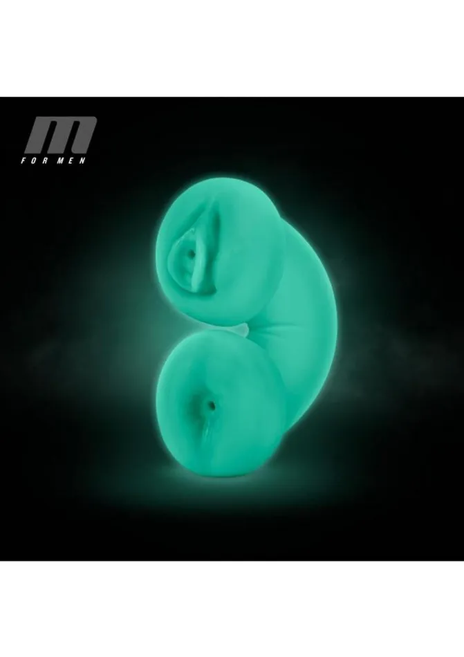 Male Sex Toys M For Men Soft and Wet Double Trouble Glow In The Dark Masturbator M for Men