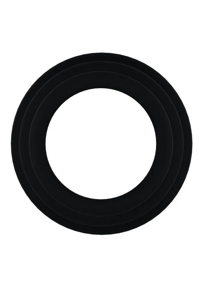 Male Sex Toys Rock Solid TriPack Silicone Gasket Cock Ring Rock Solid