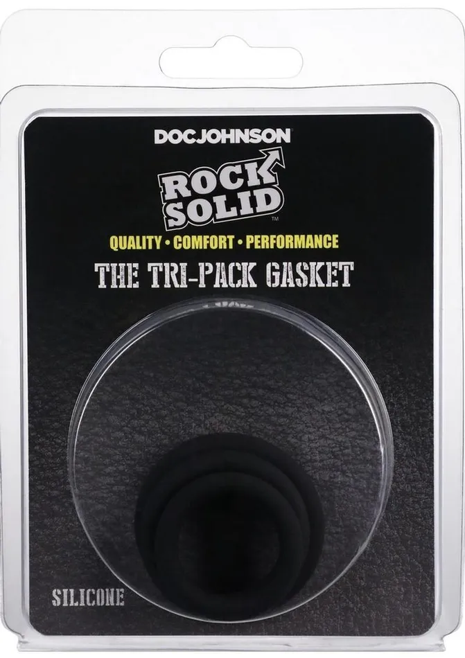 Male Sex Toys Rock Solid TriPack Silicone Gasket Cock Ring Rock Solid