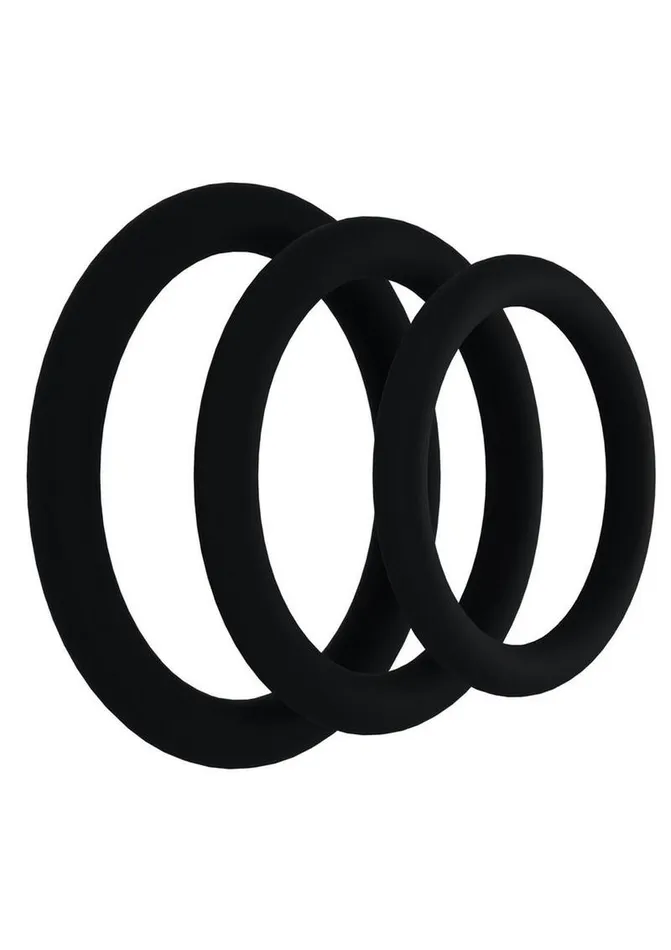 Male Sex Toys Rock Solid TriPack Silicone Gasket Cock Ring Rock Solid