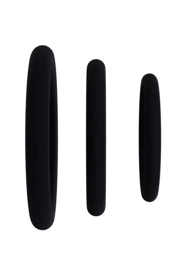 Male Sex Toys Rock Solid TriPack Silicone Gasket Cock Ring Rock Solid